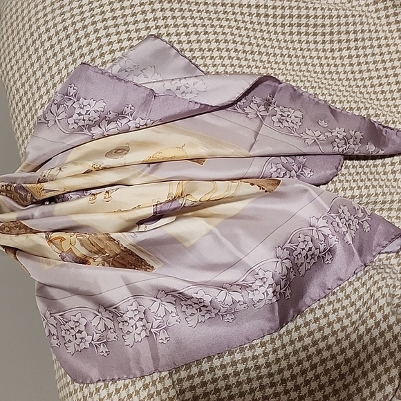 Burberry Silk Scarf NWOT - Picture 1 of 10
